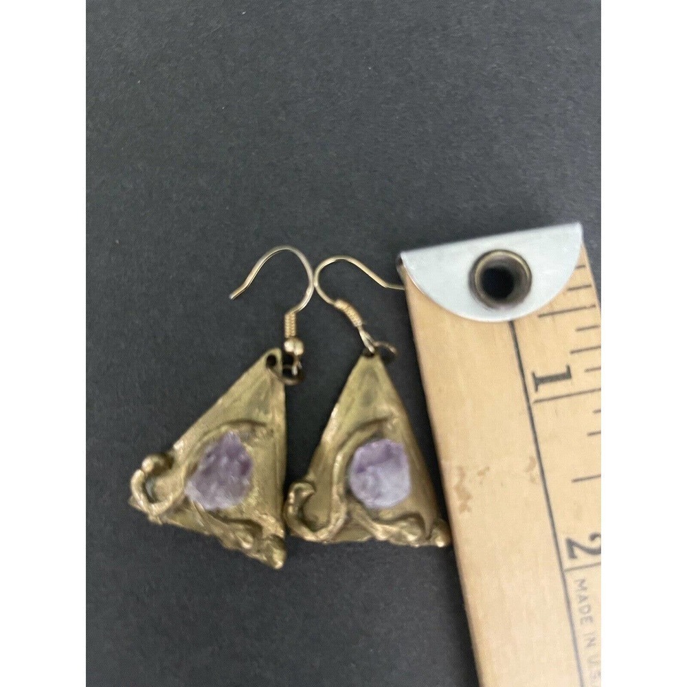 Amethyst Copper Plates Artisan Triangle Handcraft… - image 6